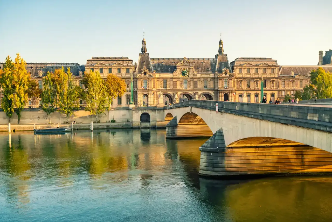 The Louvre Museum from the River Seine